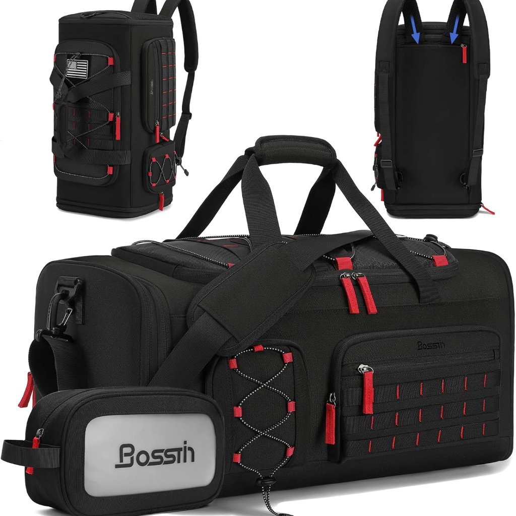 Gym Bag For Men & Women, 45l Travel Duffle Sports Duffel Bag Gym Weekender Overn